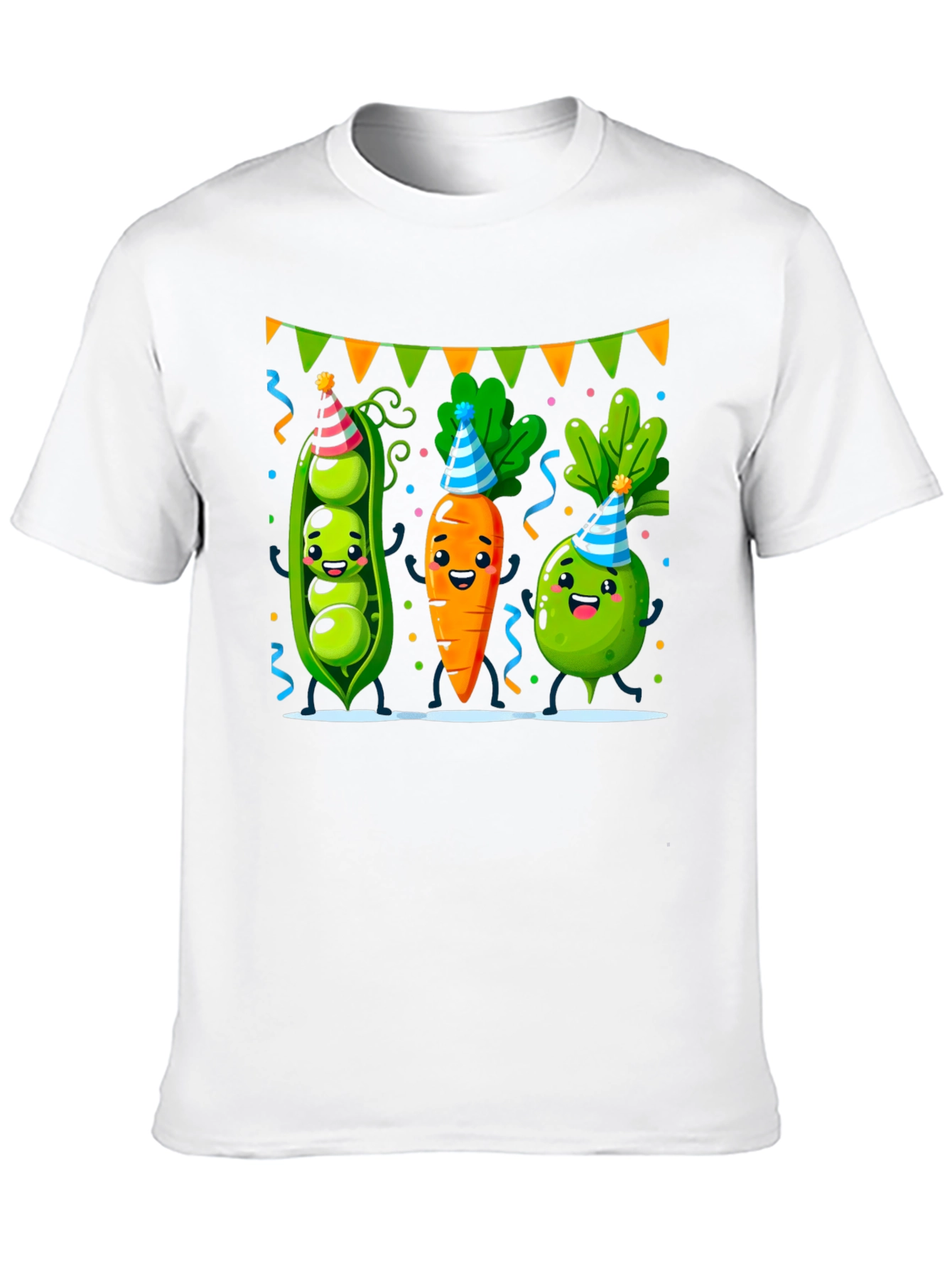 Party Veggies Black T-Shirt