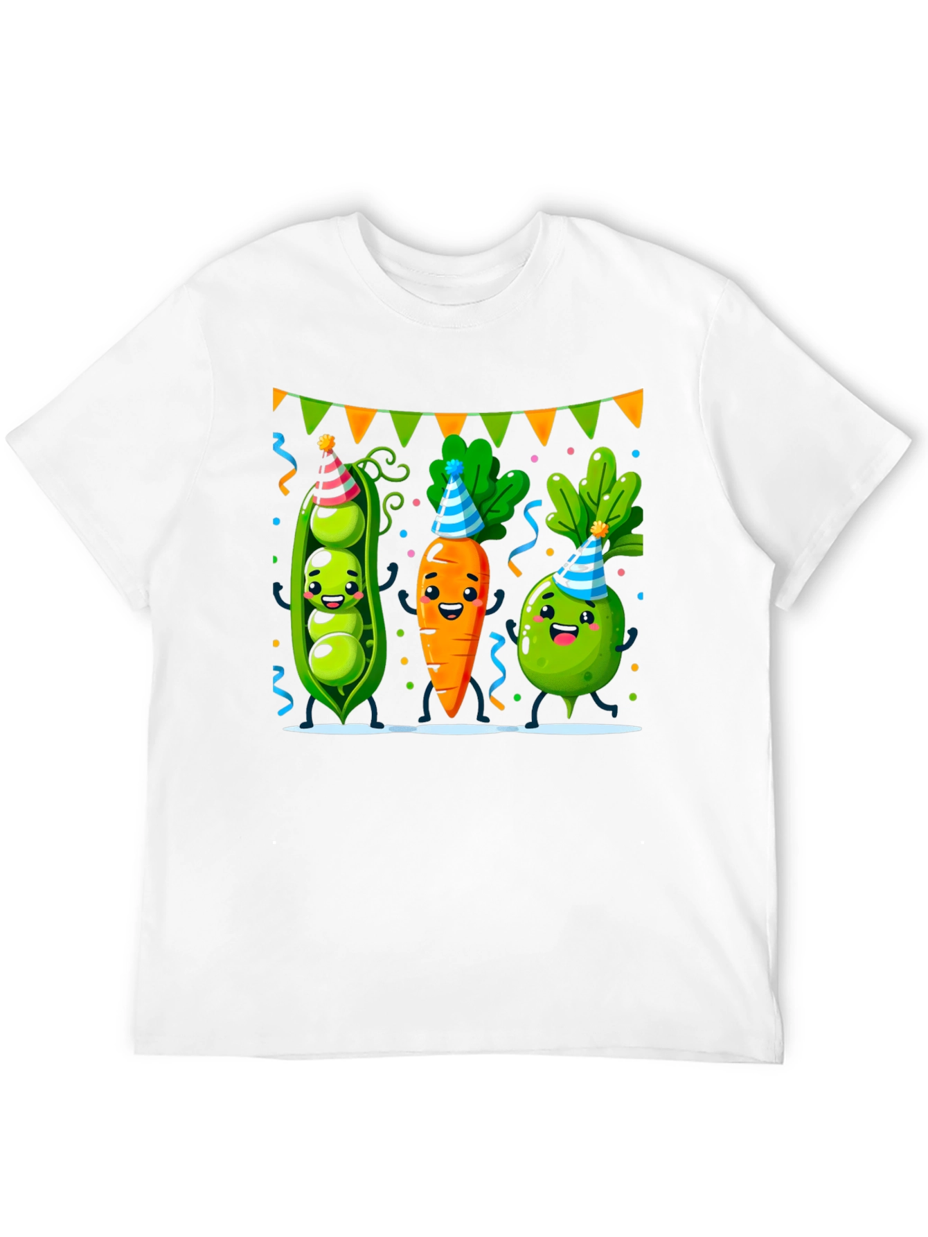 Party Veggies Black T-Shirt