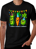 Party Veggies Black T-Shirt