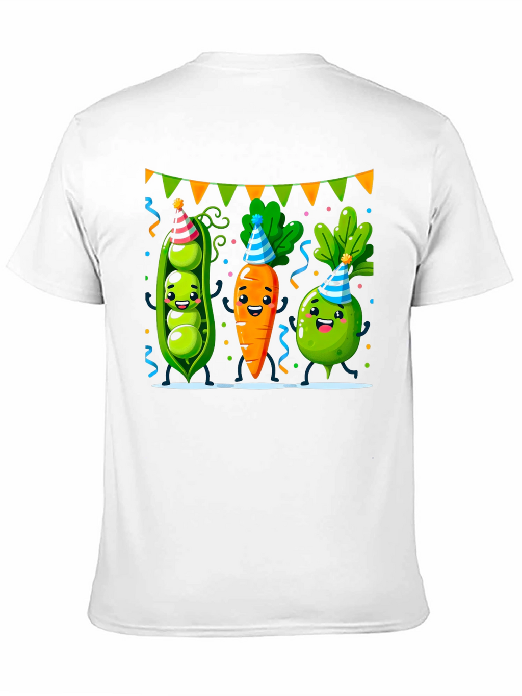 Party Veggies Black T-Shirt