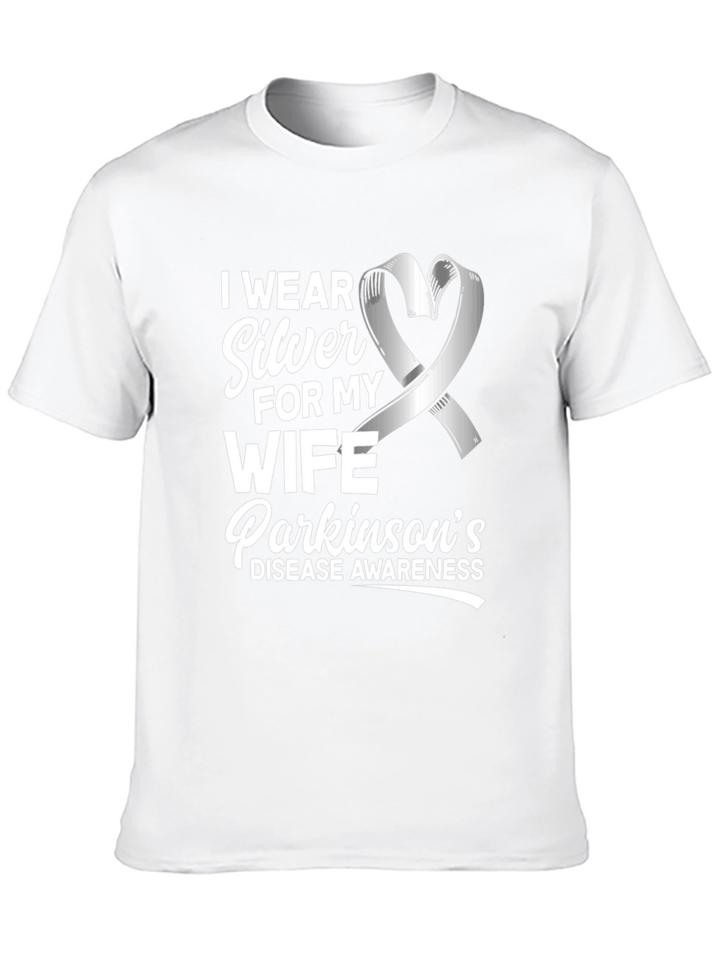 Parkinsons Awareness T-Shirt - Silver Ribbon