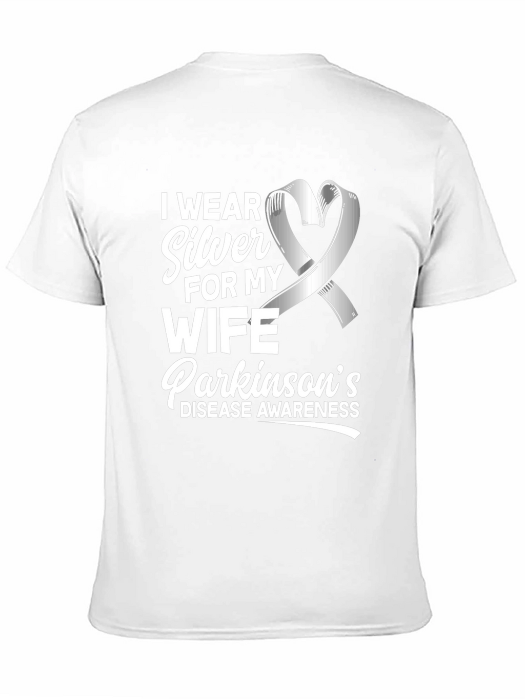 Parkinsons Awareness T-Shirt - Silver Ribbon