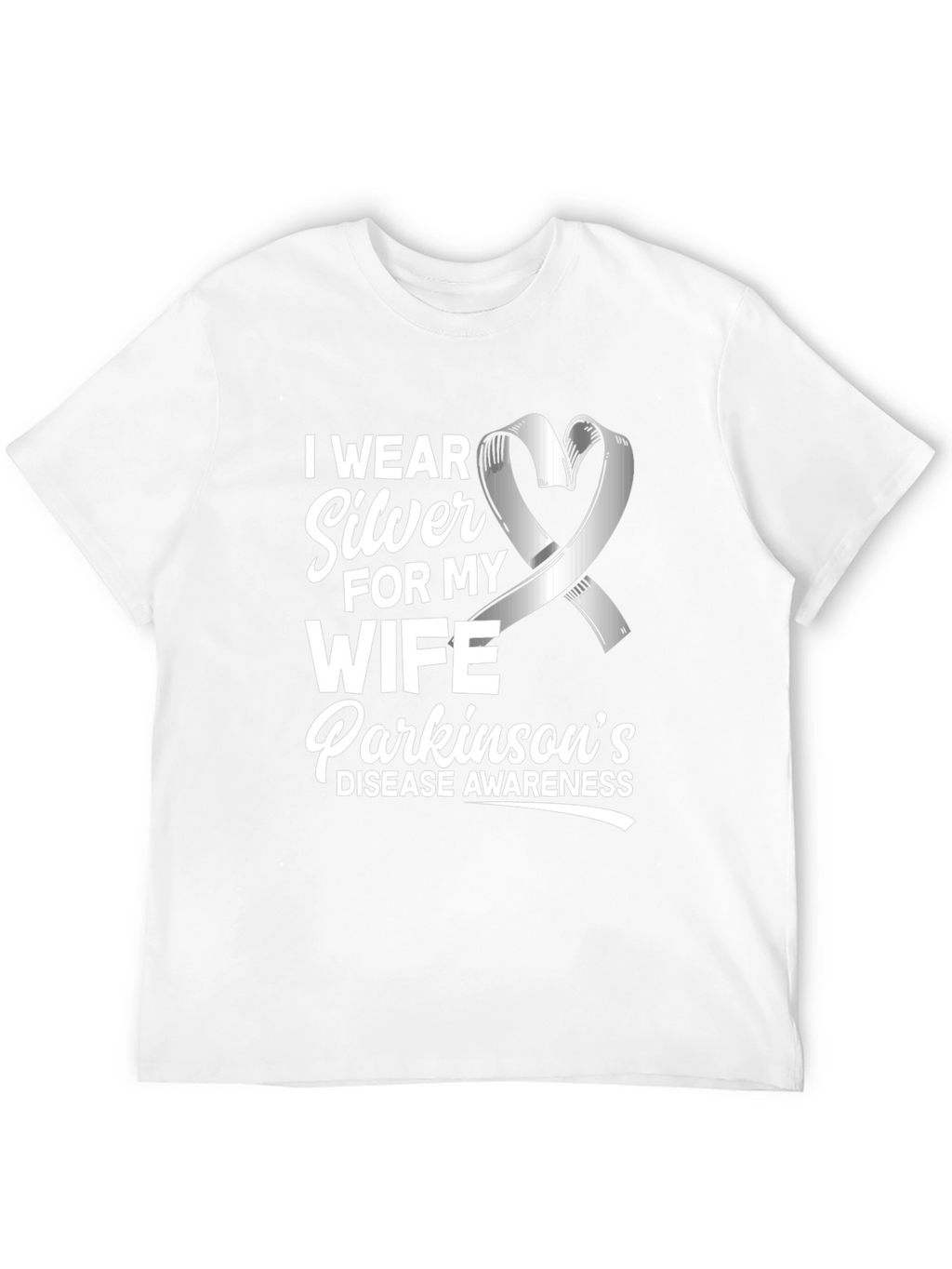 Parkinsons Awareness T-Shirt - Silver Ribbon