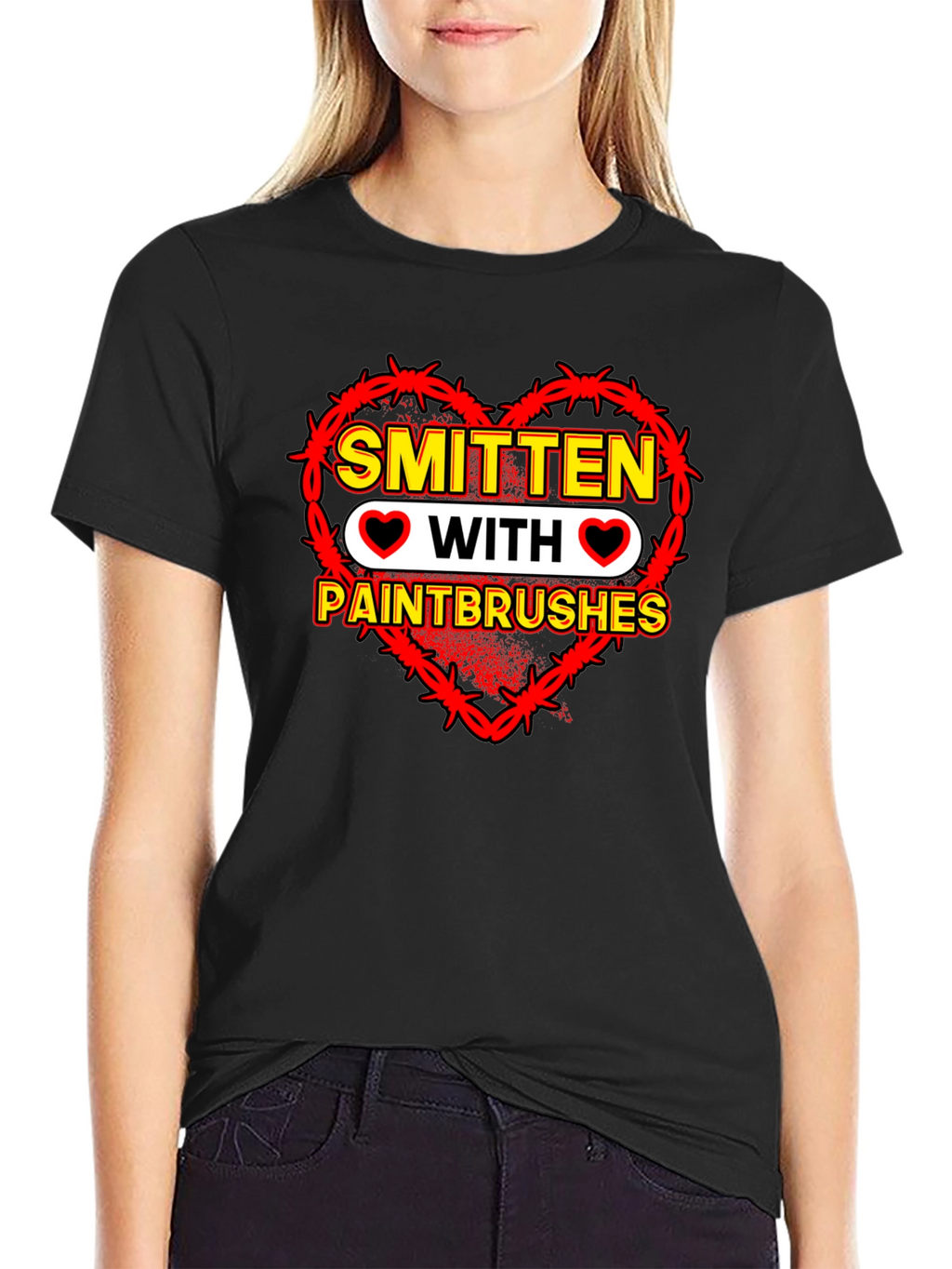 Smitten With Paintbrushes Graphic Tee