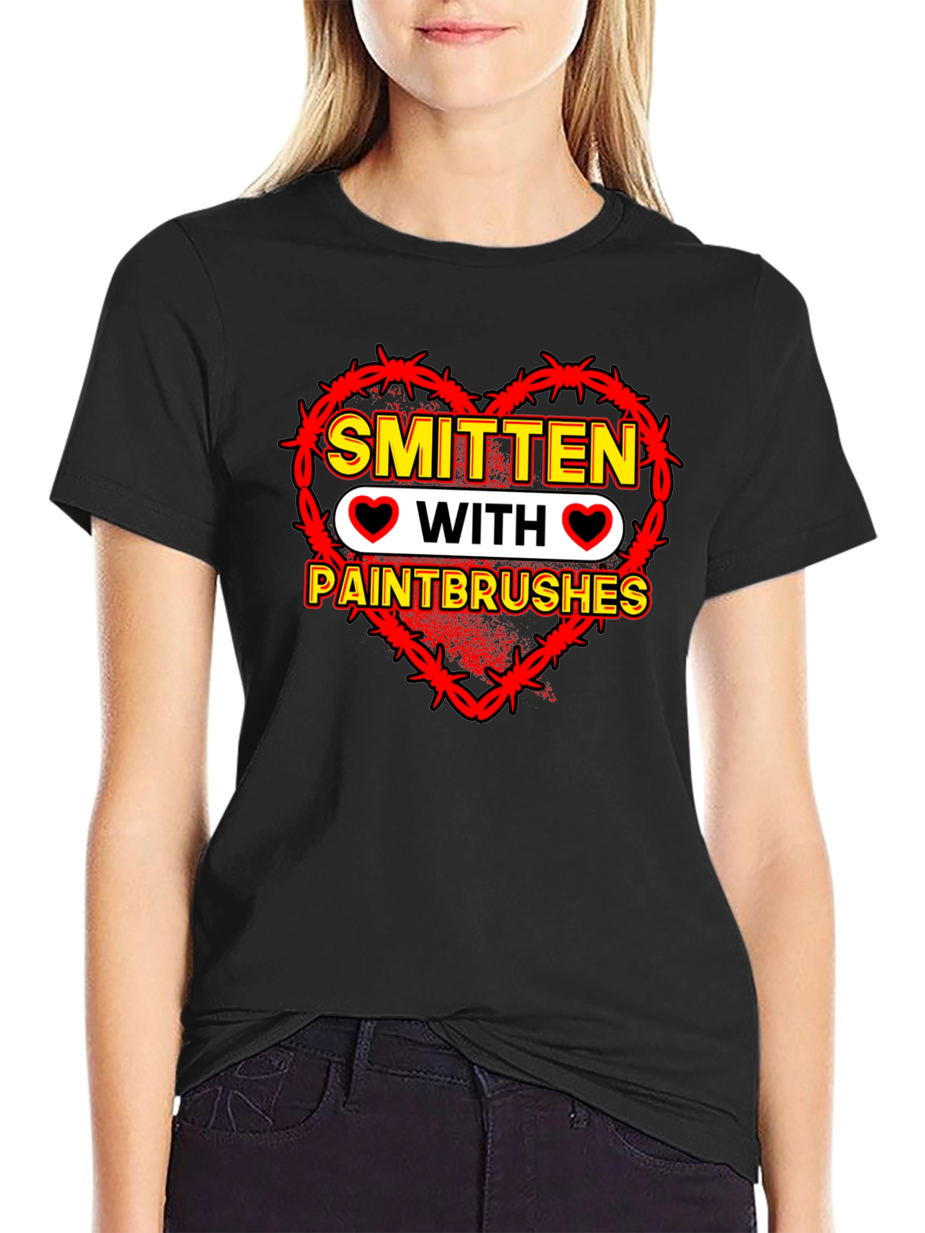Smitten With Paintbrushes Graphic Tee