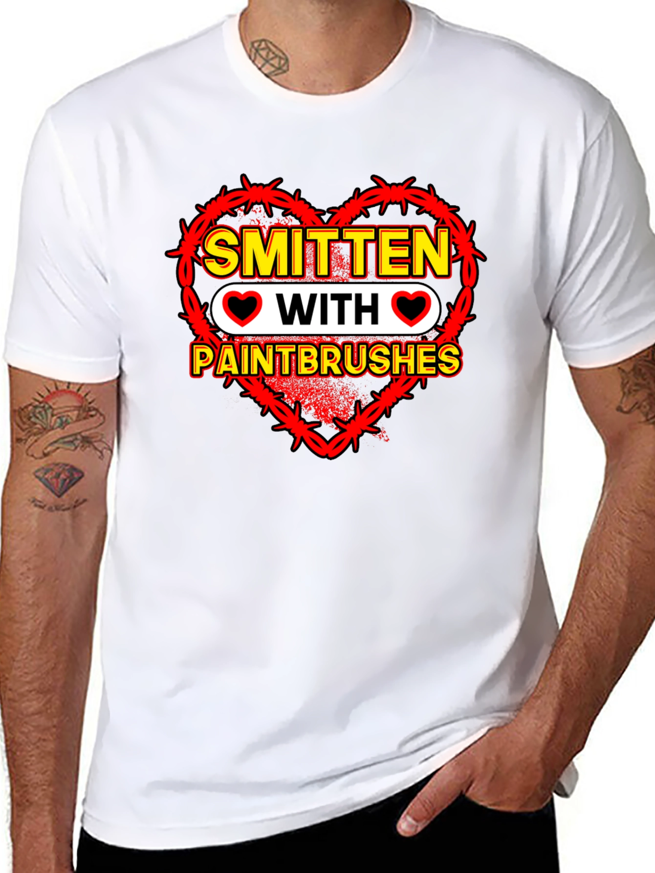 Smitten With Paintbrushes Graphic Tee
