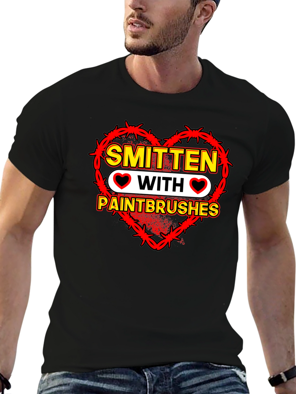 Smitten With Paintbrushes Graphic Tee