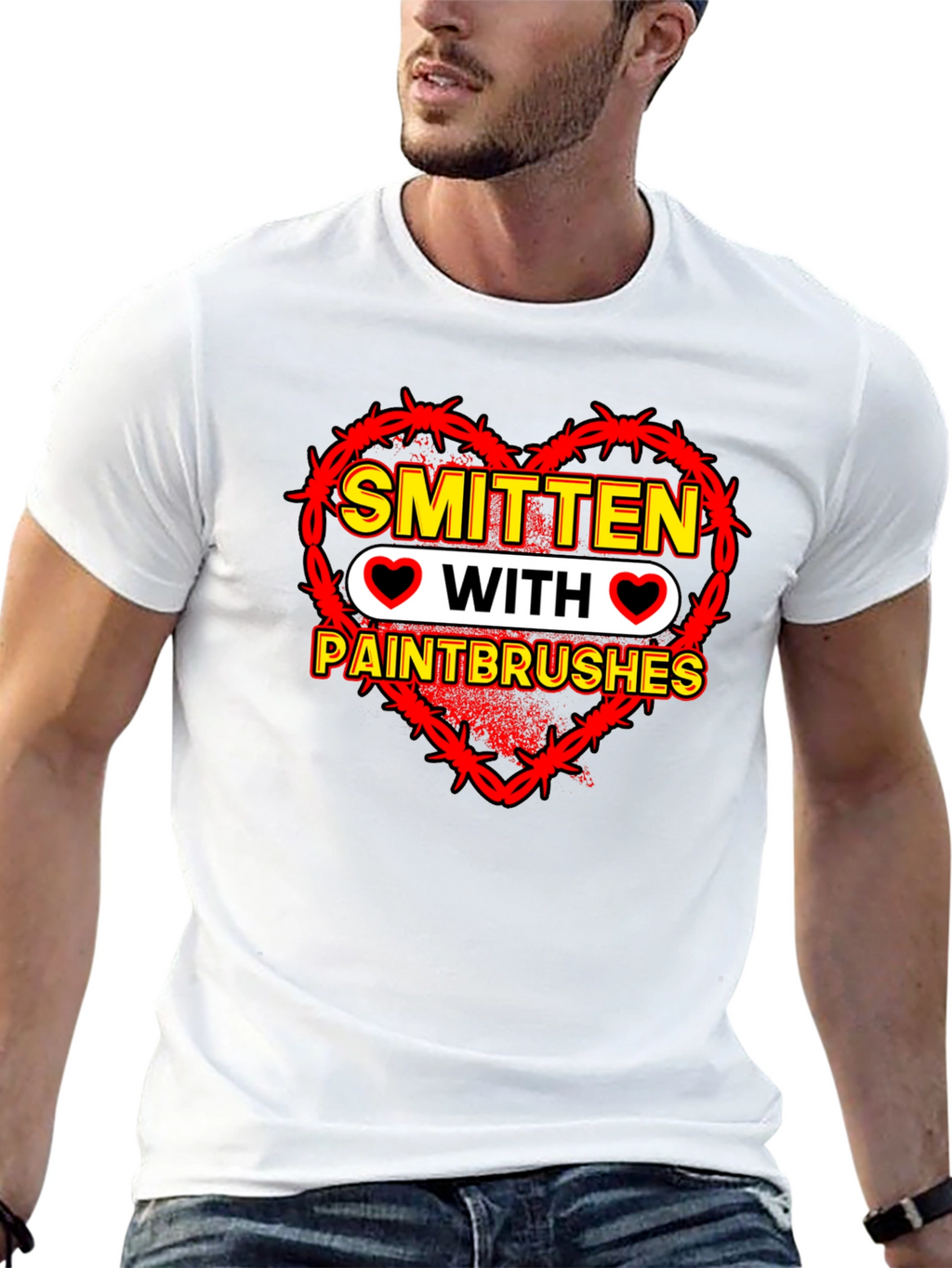 Smitten With Paintbrushes Graphic Tee