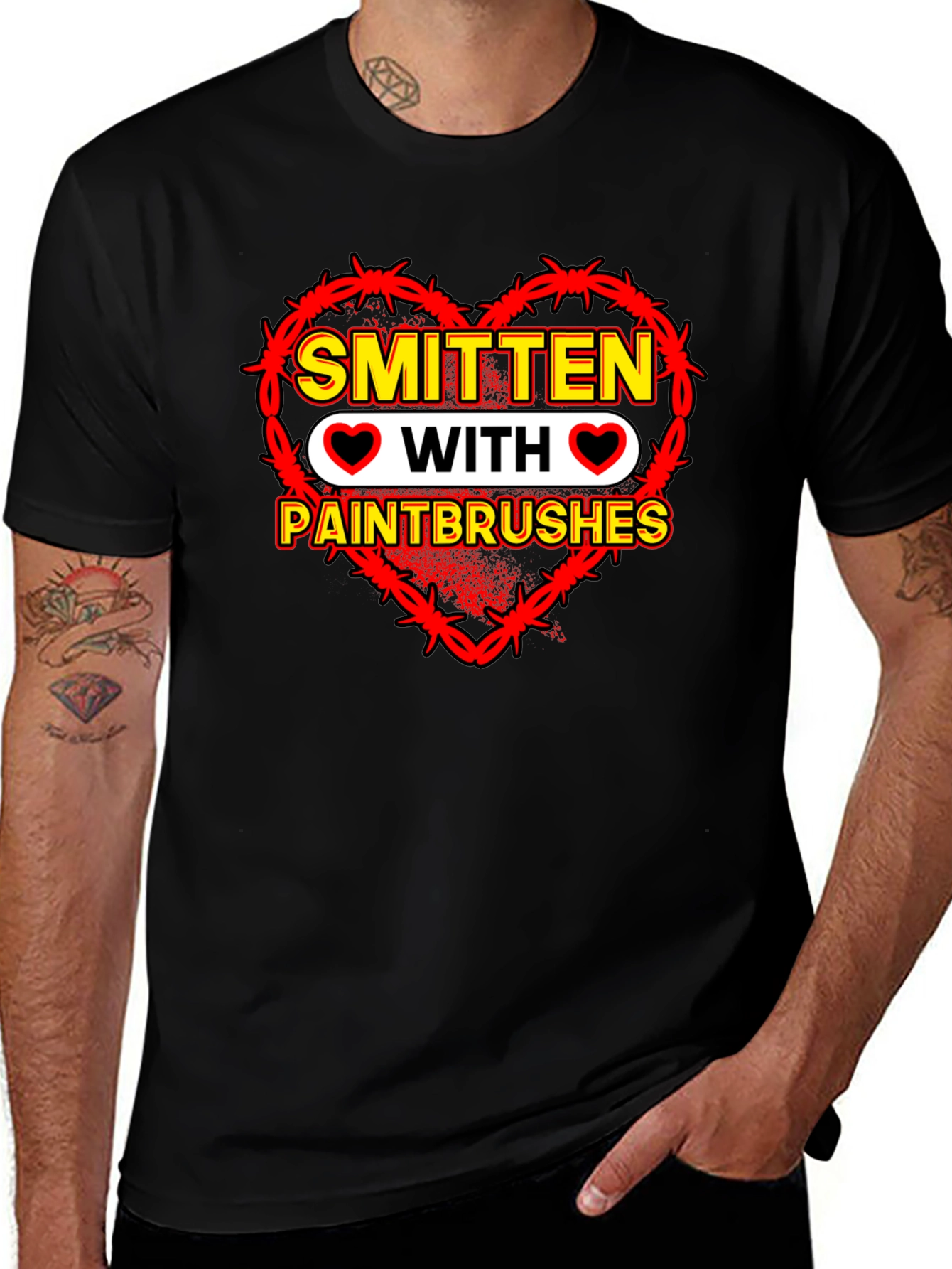 Smitten With Paintbrushes Graphic Tee