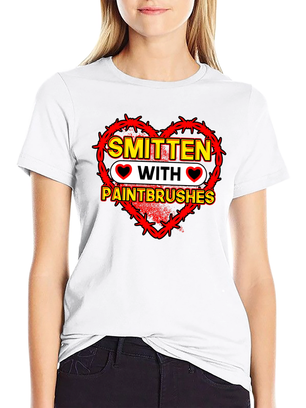 Smitten With Paintbrushes Graphic Tee