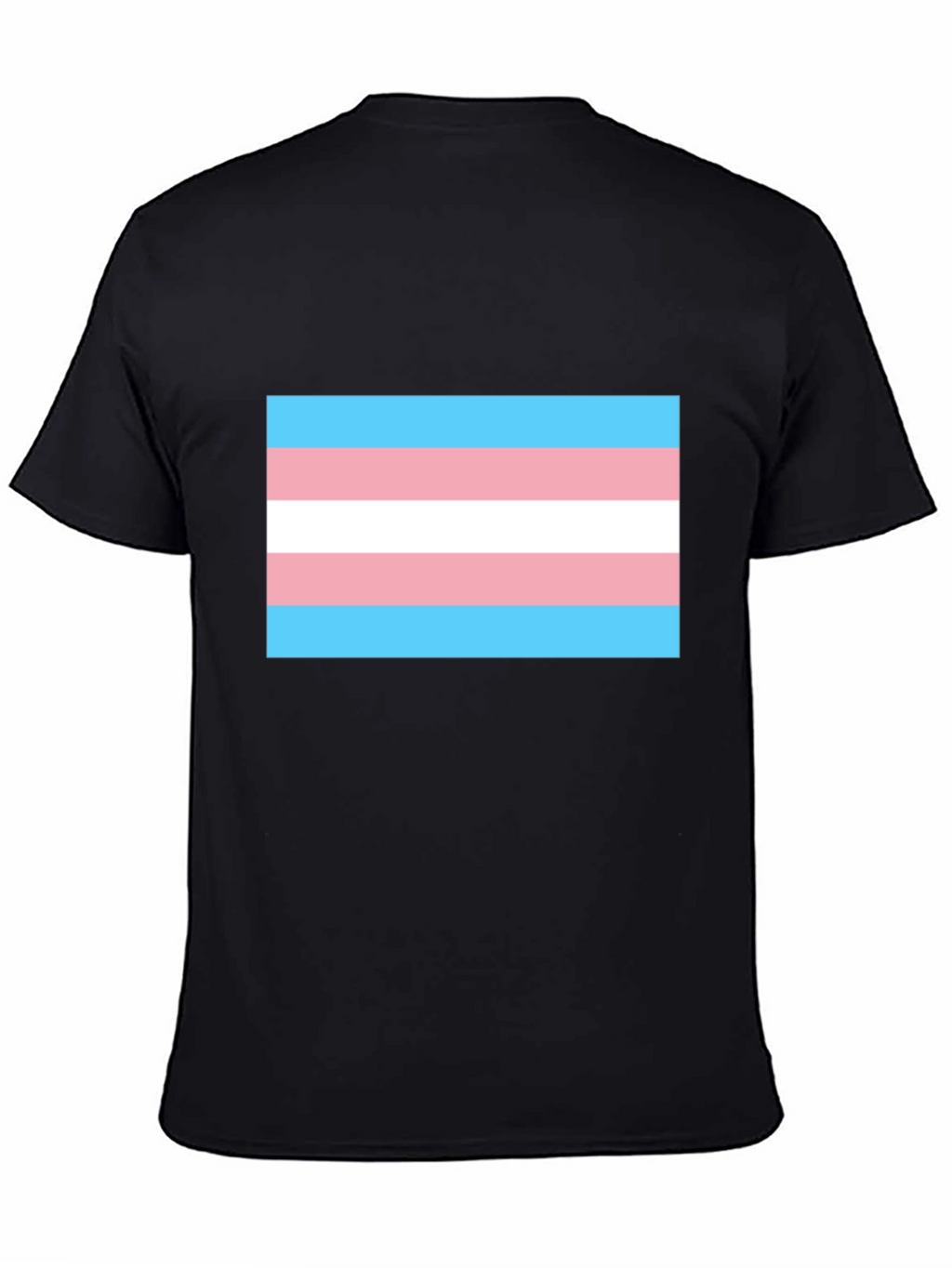 Trans Pride Flag T-Shirt - Black Cotton Tee
