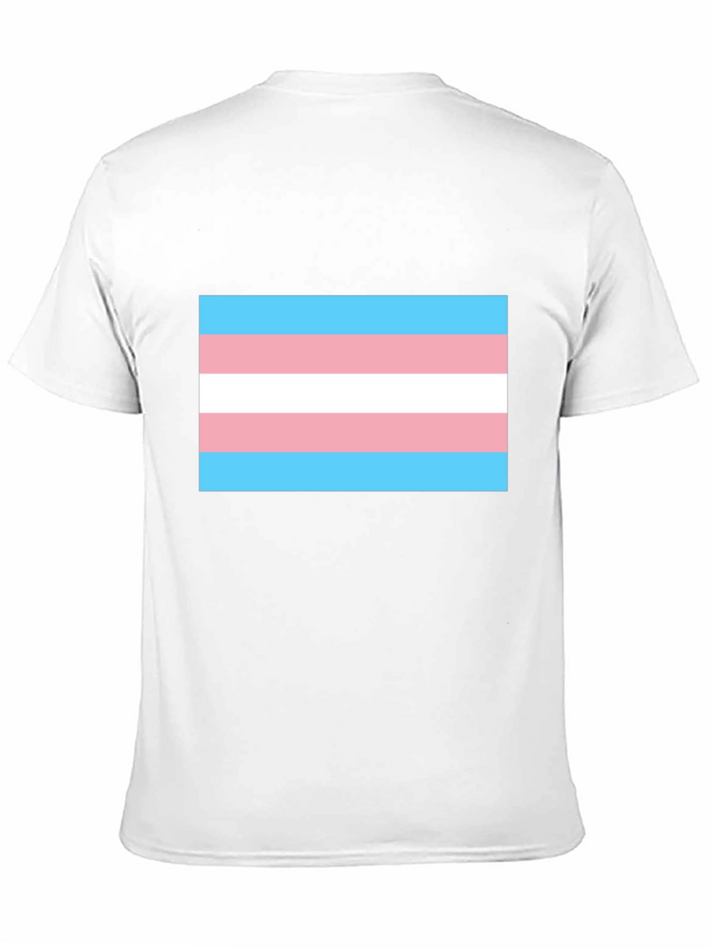 Trans Pride Flag T-Shirt - Black Cotton Tee