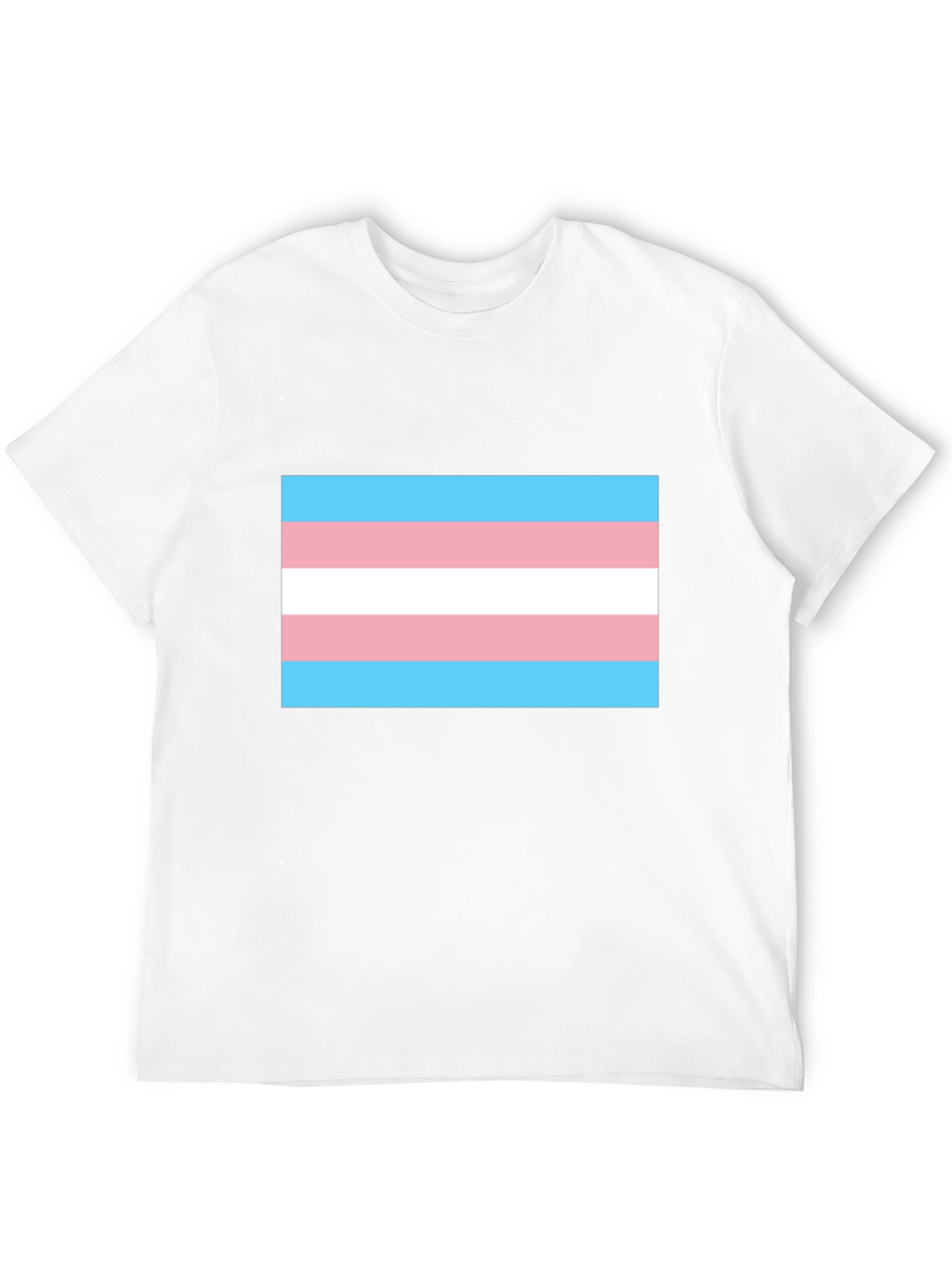 Trans Pride Flag T-Shirt - Black Cotton Tee