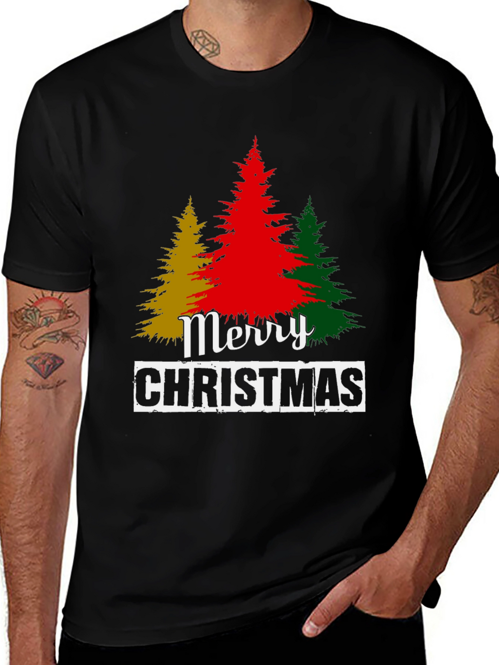 Merry Christmas Tree Graphic Tee