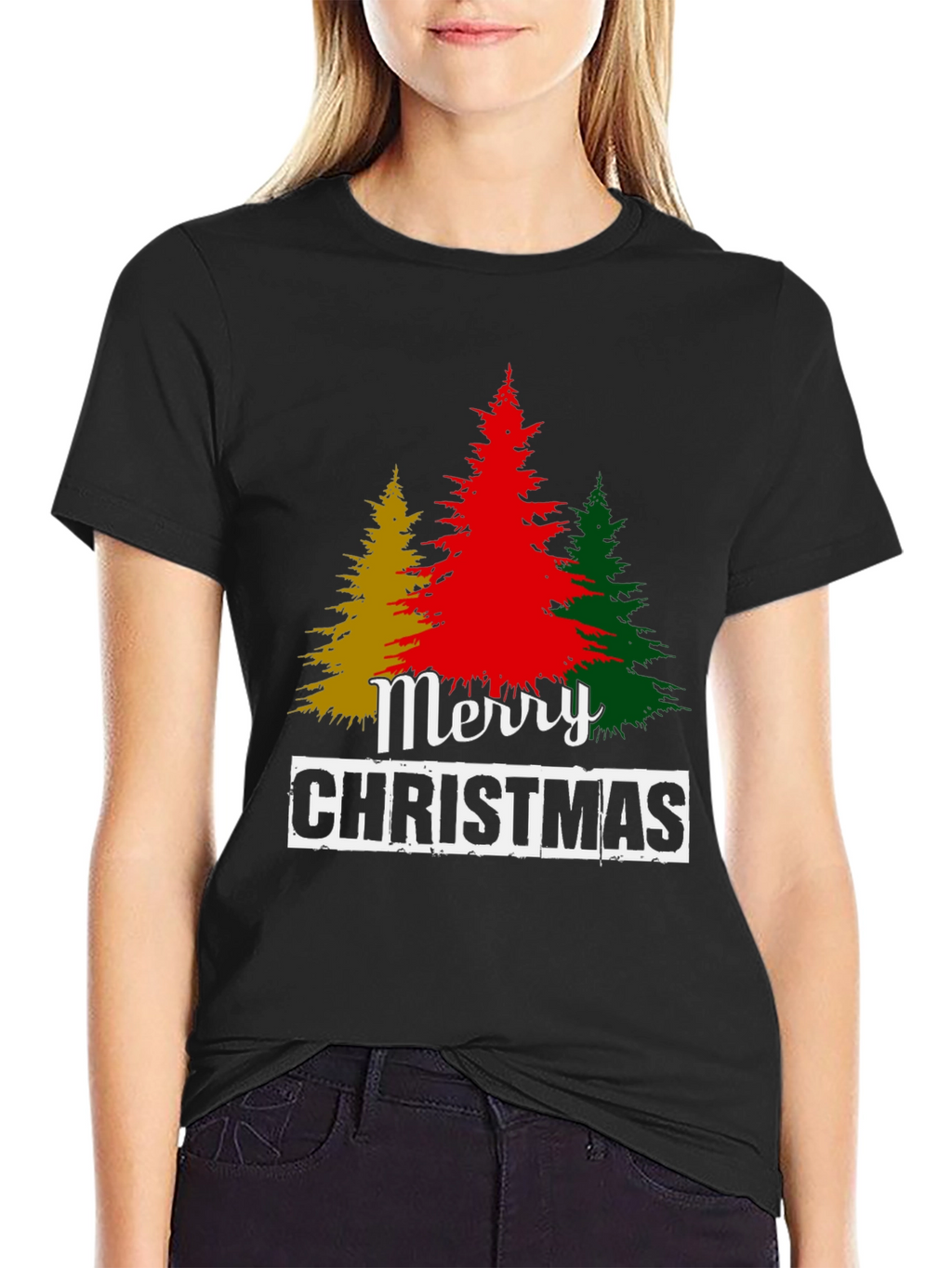 Merry Christmas Tree Graphic Tee