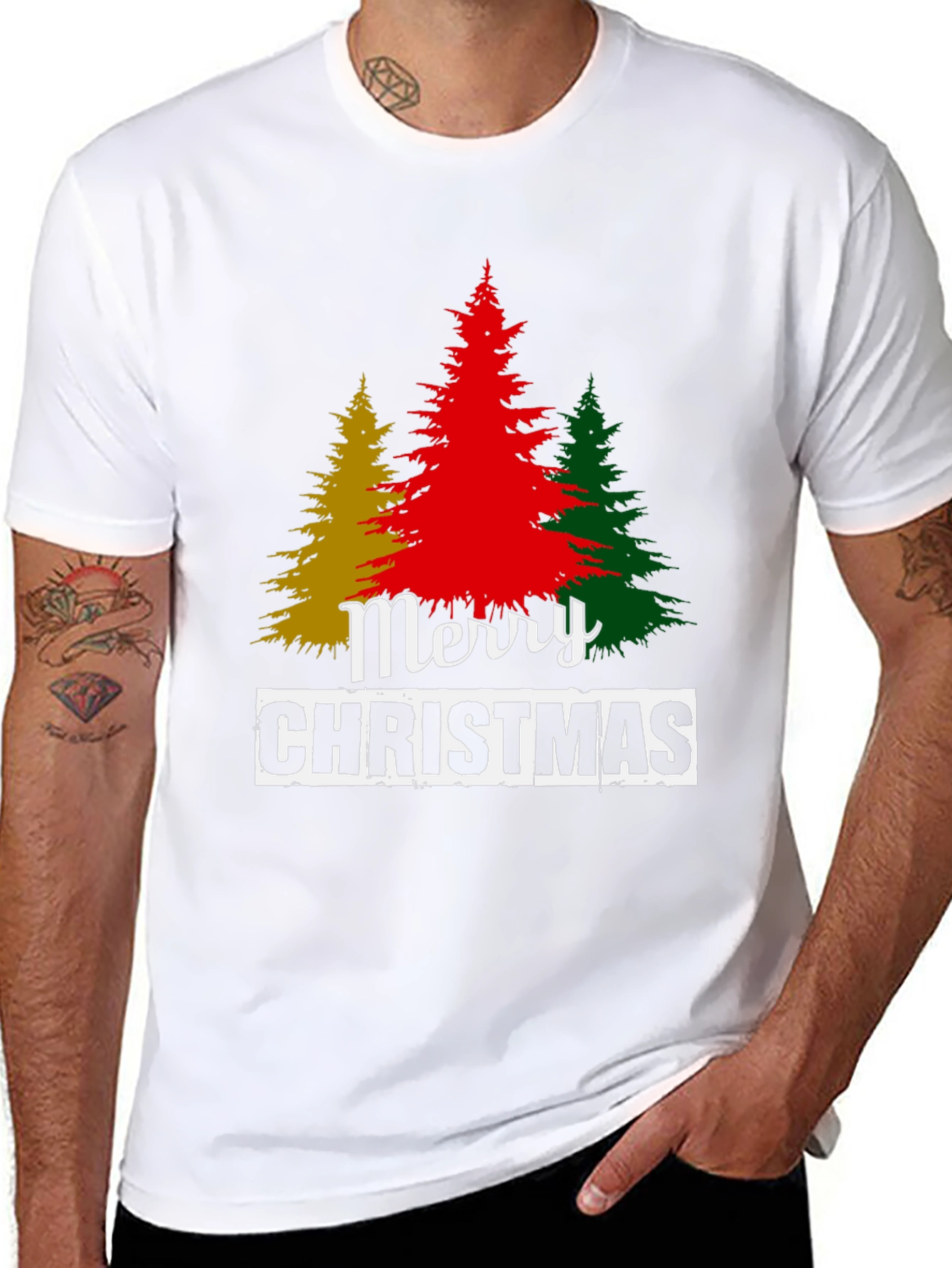 Merry Christmas Tree Graphic Tee
