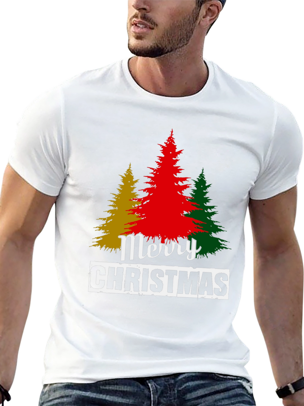 Merry Christmas Tree Graphic Tee