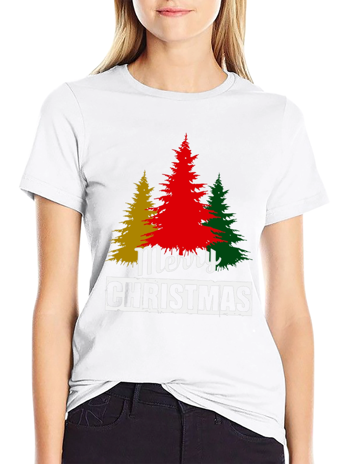 Merry Christmas Tree Graphic Tee
