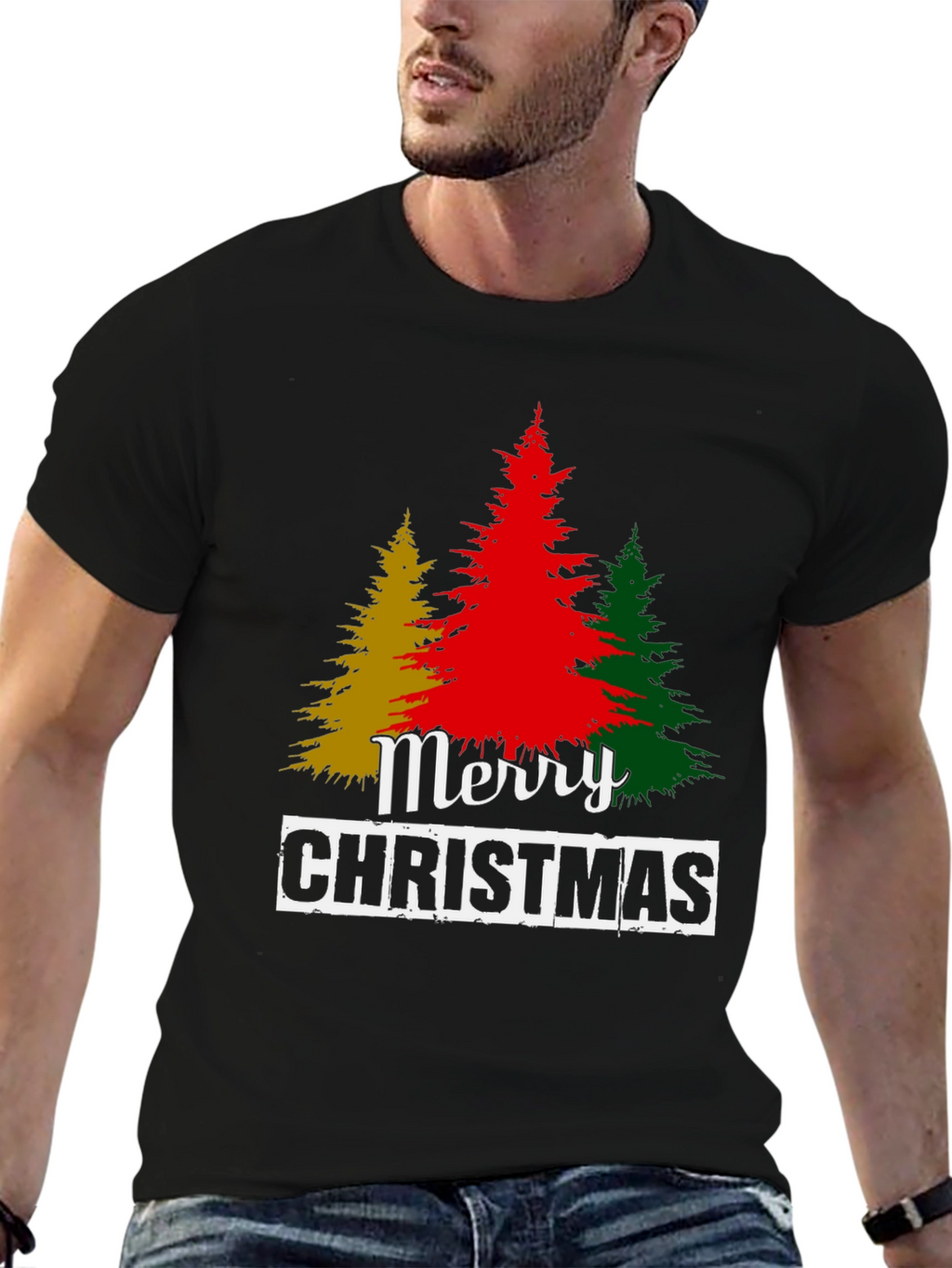 Merry Christmas Tree Graphic Tee
