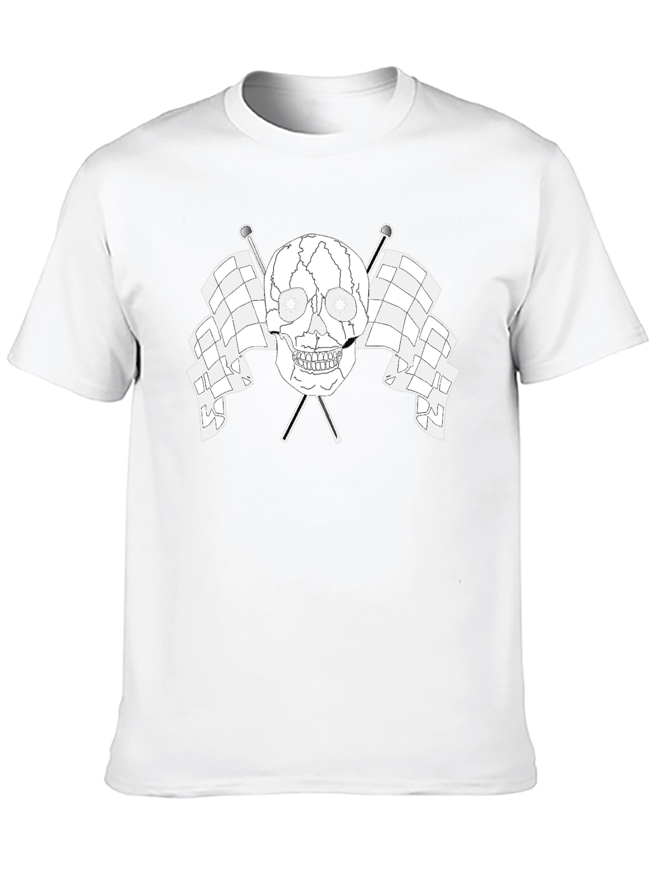 Skull & Flags Graphic Tee - Black
