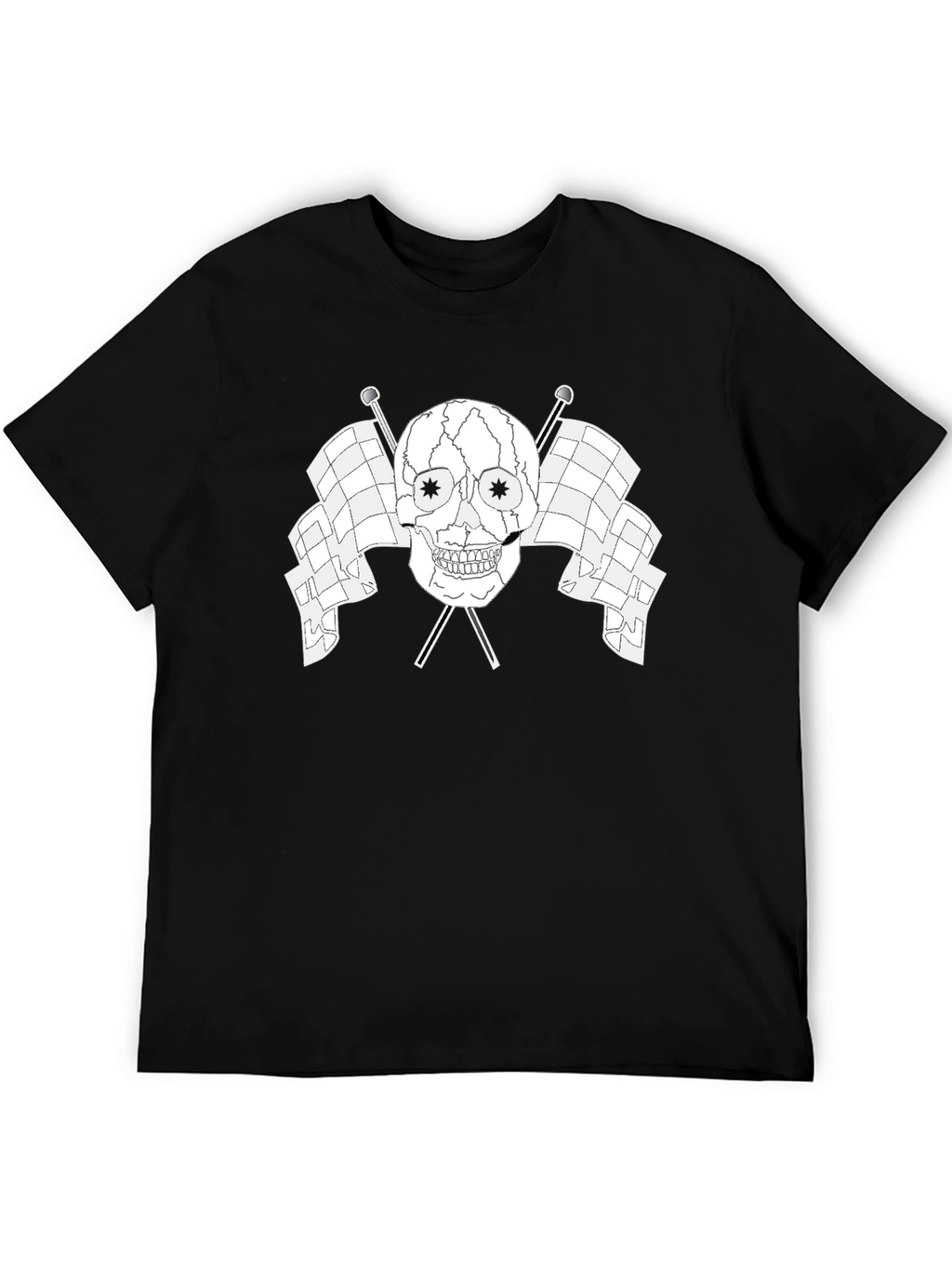 Skull & Flags Graphic Tee - Black
