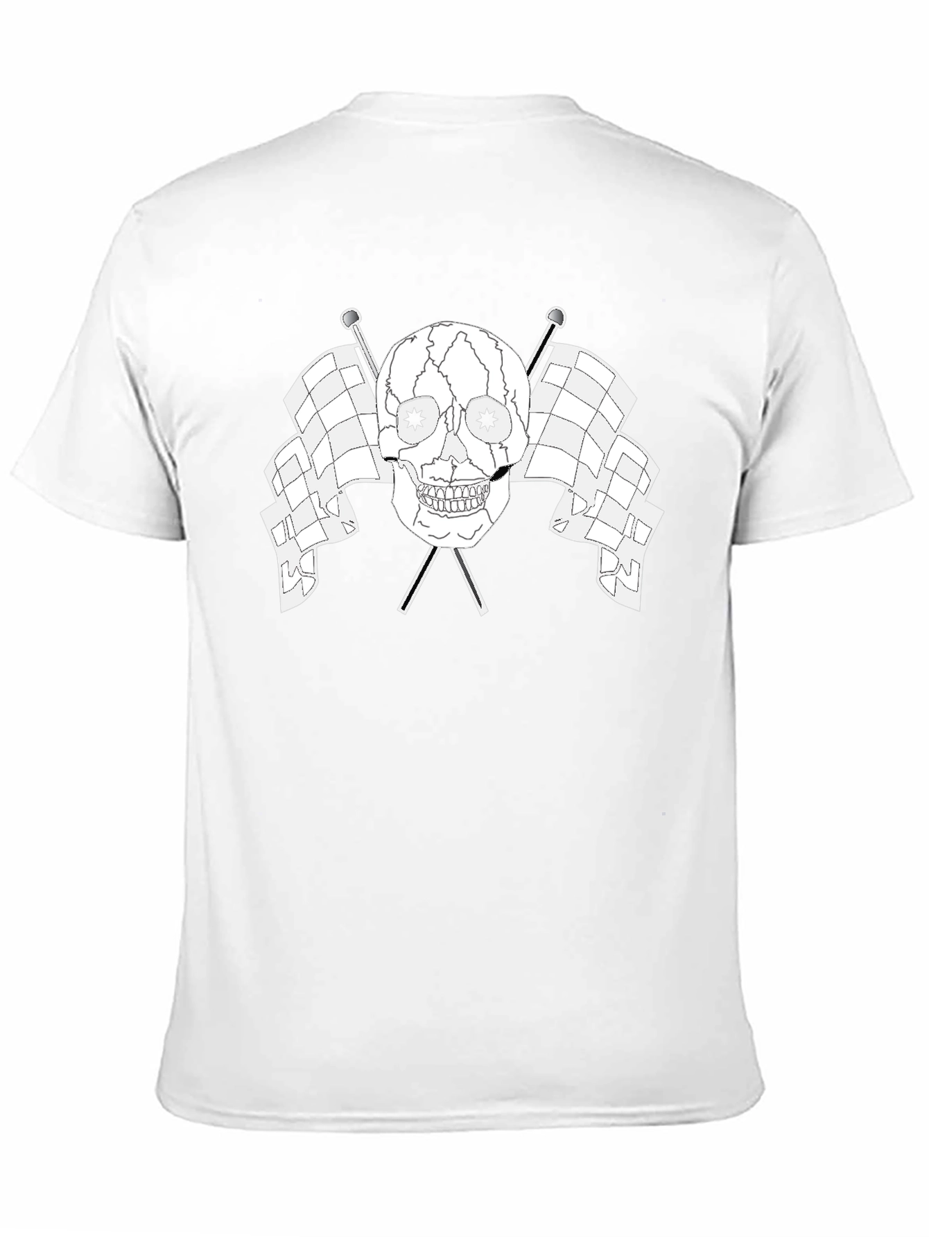 Skull & Flags Graphic Tee - Black