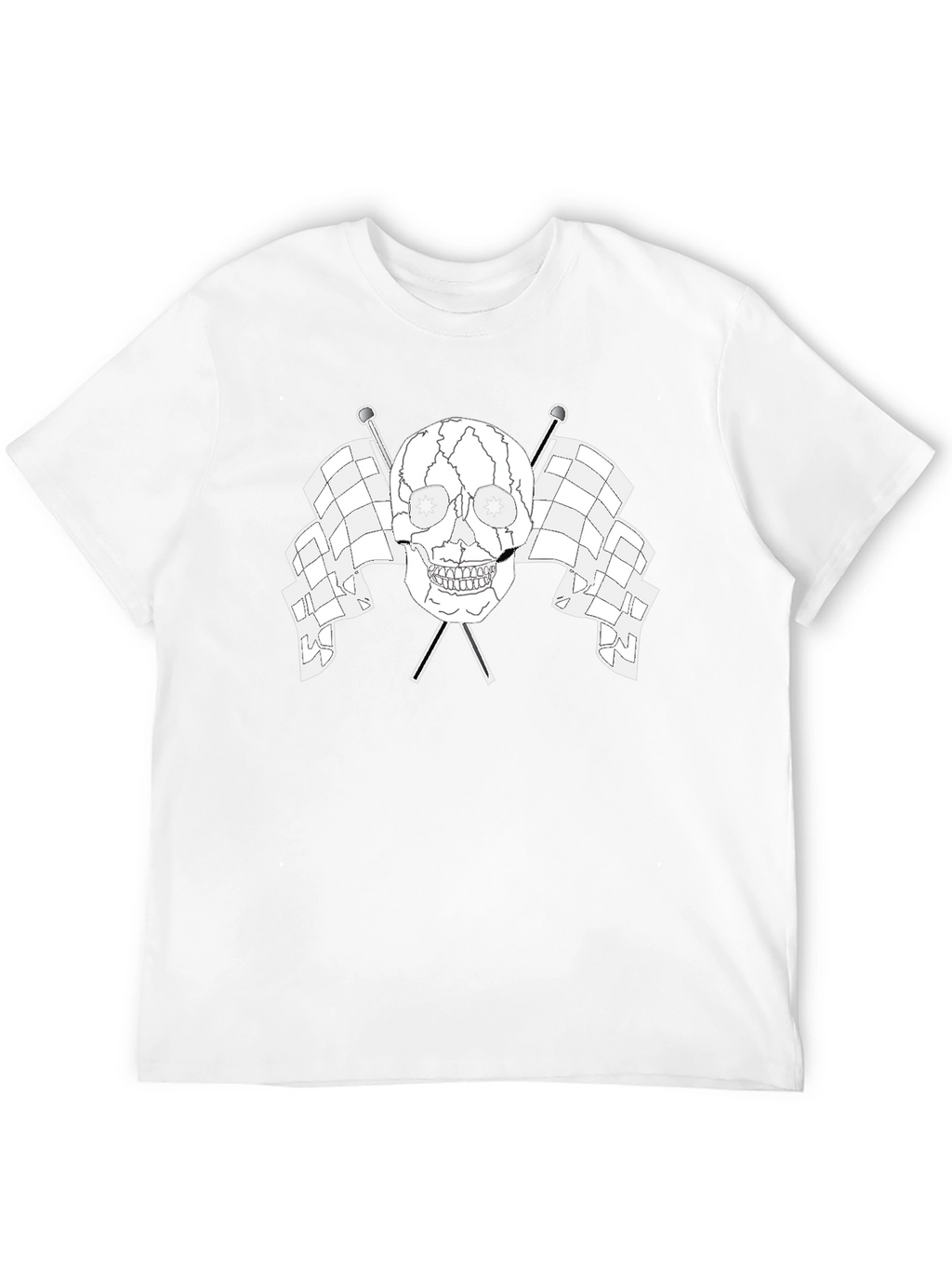 Skull & Flags Graphic Tee - Black