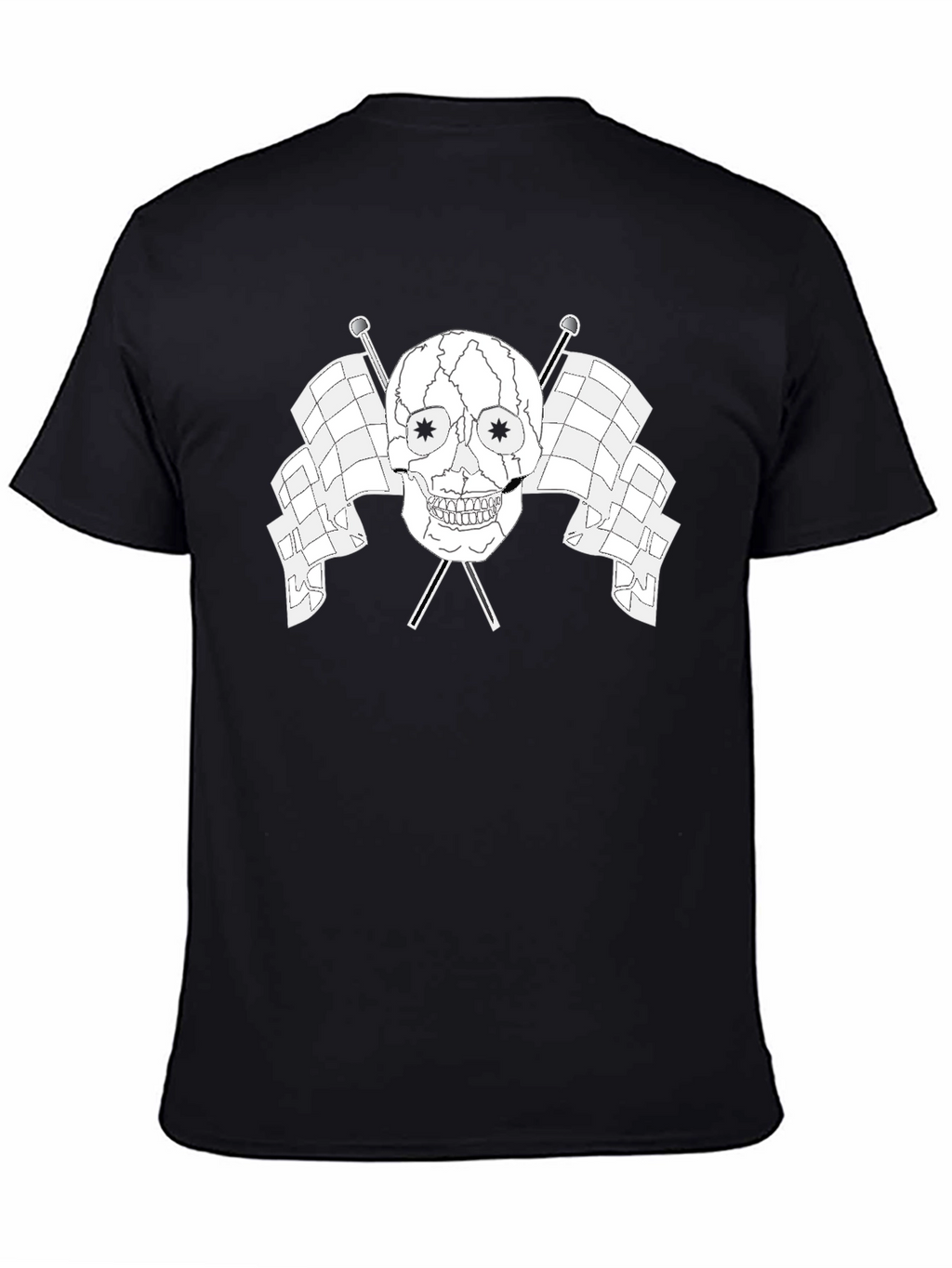 Skull & Flags Graphic Tee - Black