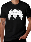 Skull & Flags Graphic Tee - Black