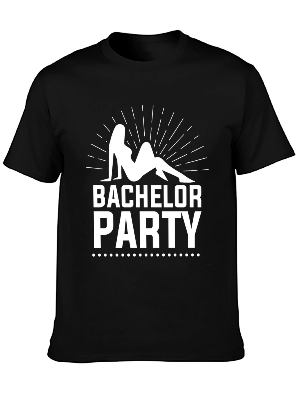 Bachelor Party Graphic Tee - Black Cotton T-Shirt