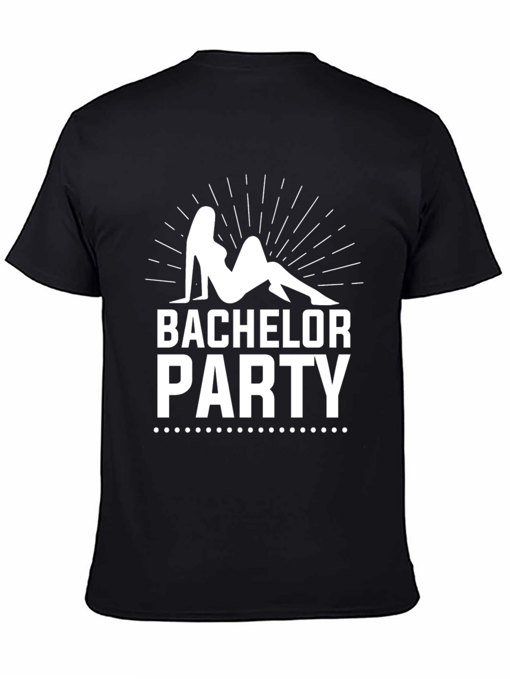 Bachelor Party Graphic Tee - Black Cotton T-Shirt