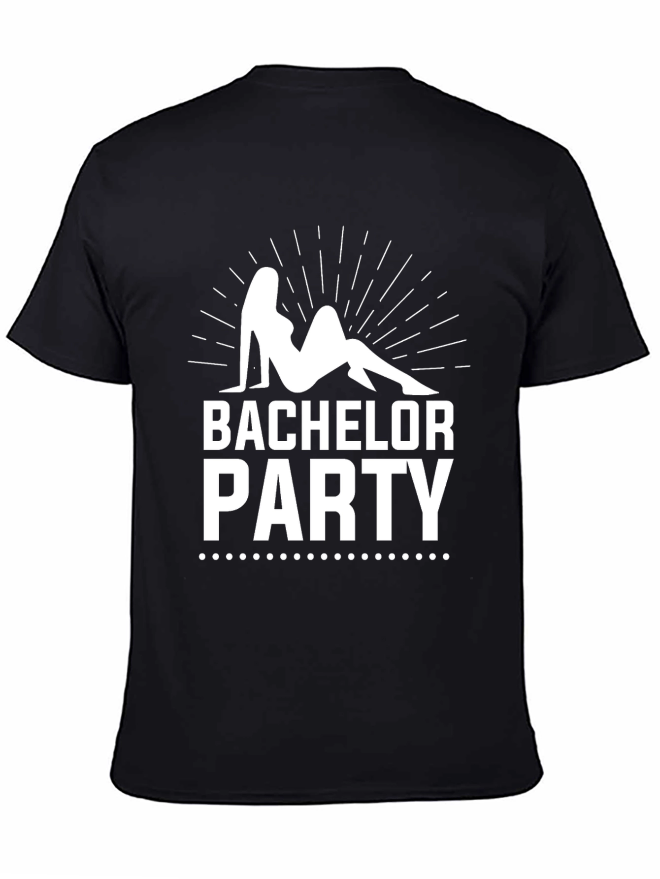 Bachelor Party Graphic Tee - Black Cotton T-Shirt