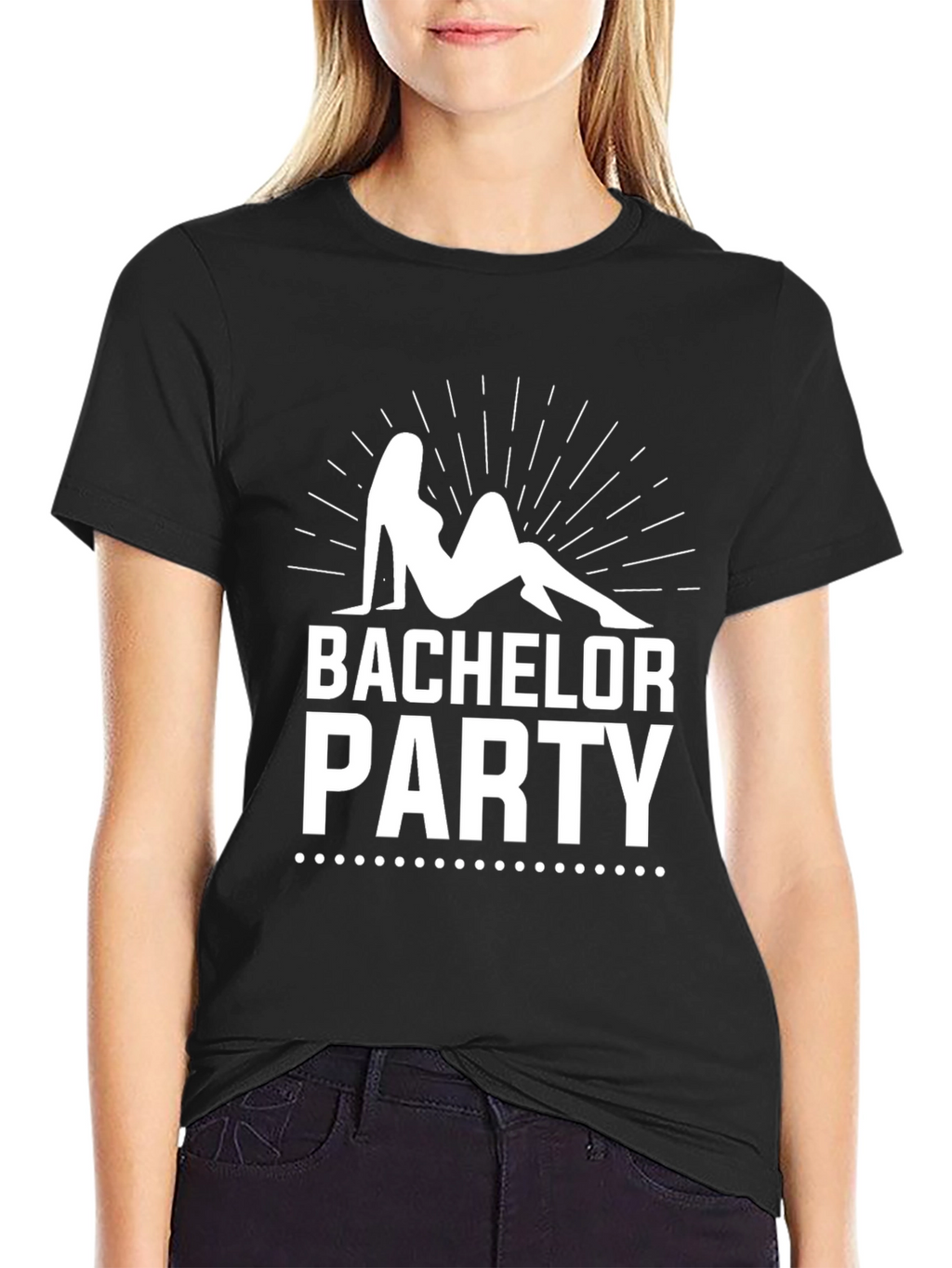 Bachelor Party Graphic Tee - Black Cotton T-Shirt