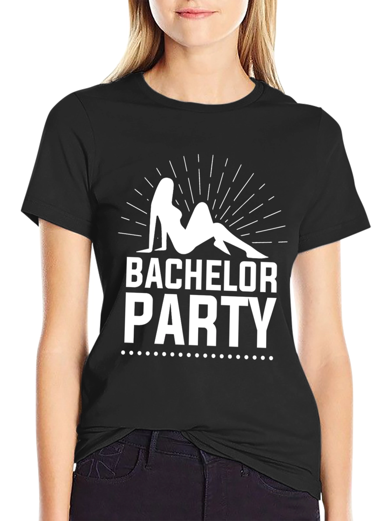Bachelor Party Graphic Tee - Black Cotton T-Shirt