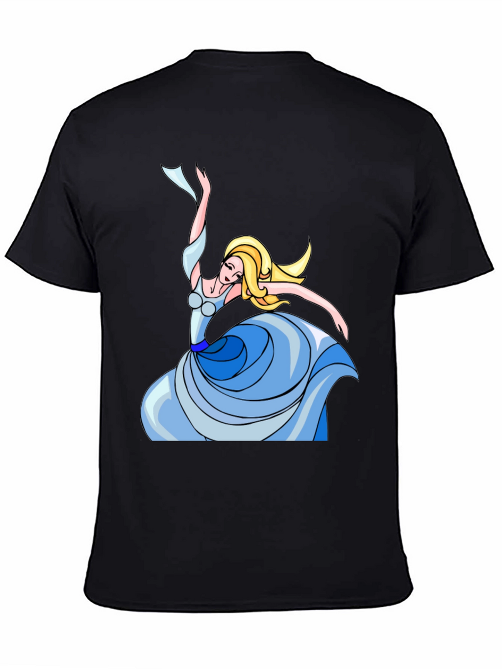 Dancing Princess Graphic Tee - Black Cotton Shirt