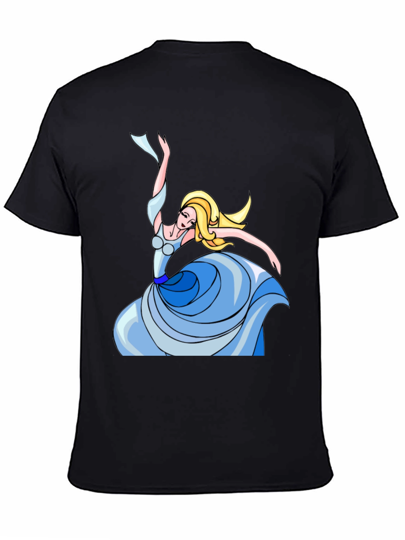 Dancing Princess Graphic Tee - Black Cotton Shirt