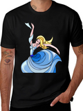 Dancing Princess Graphic Tee - Black Cotton Shirt
