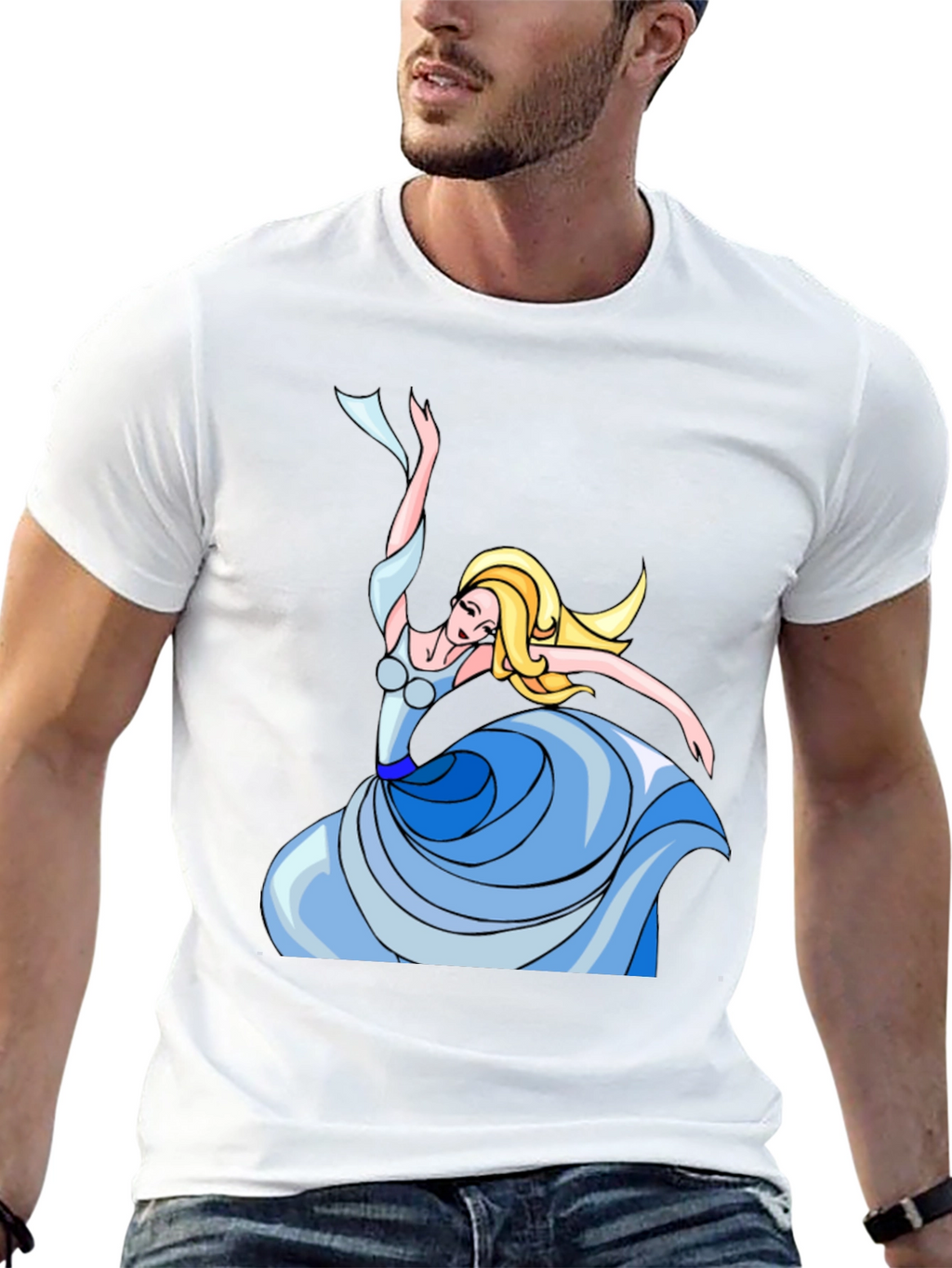Dancing Princess Graphic Tee - Black Cotton Shirt