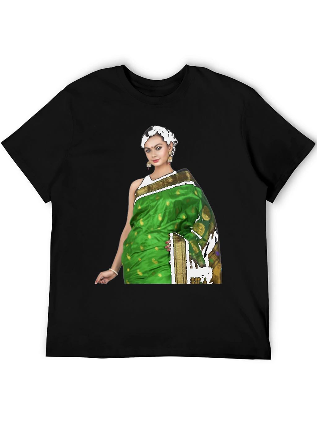 Woman in Saree T-Shirt - Unique Fashion Tee