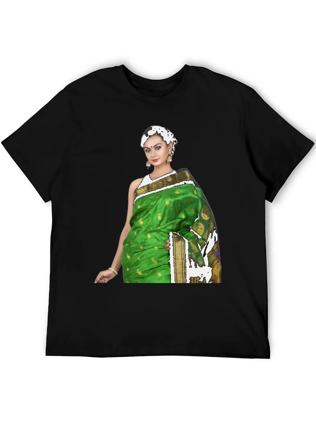 Woman in Saree T-Shirt - Unique Fashion Tee