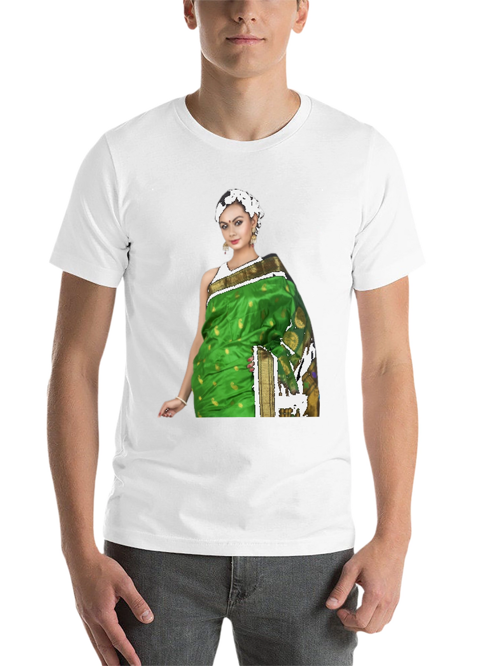 Woman in Saree T-Shirt - Unique Fashion Tee