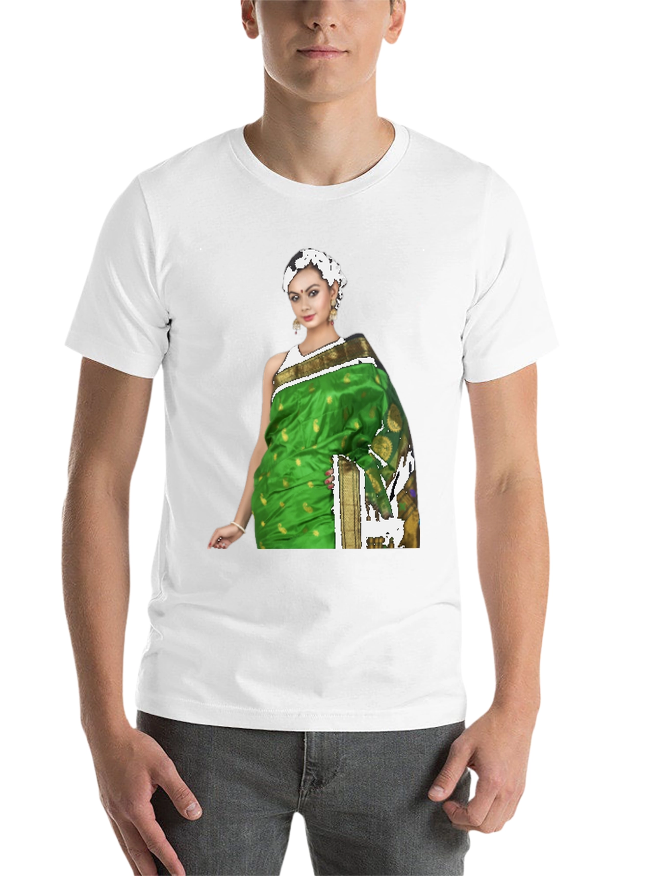 Woman in Saree T-Shirt - Unique Fashion Tee