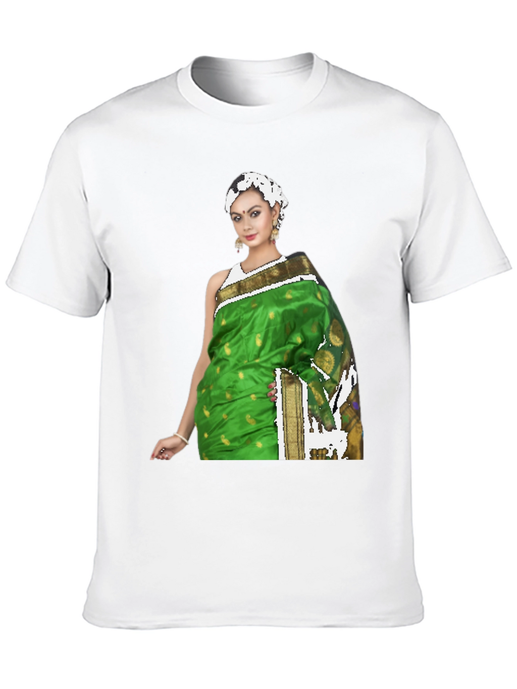 Woman in Saree T-Shirt - Unique Fashion Tee