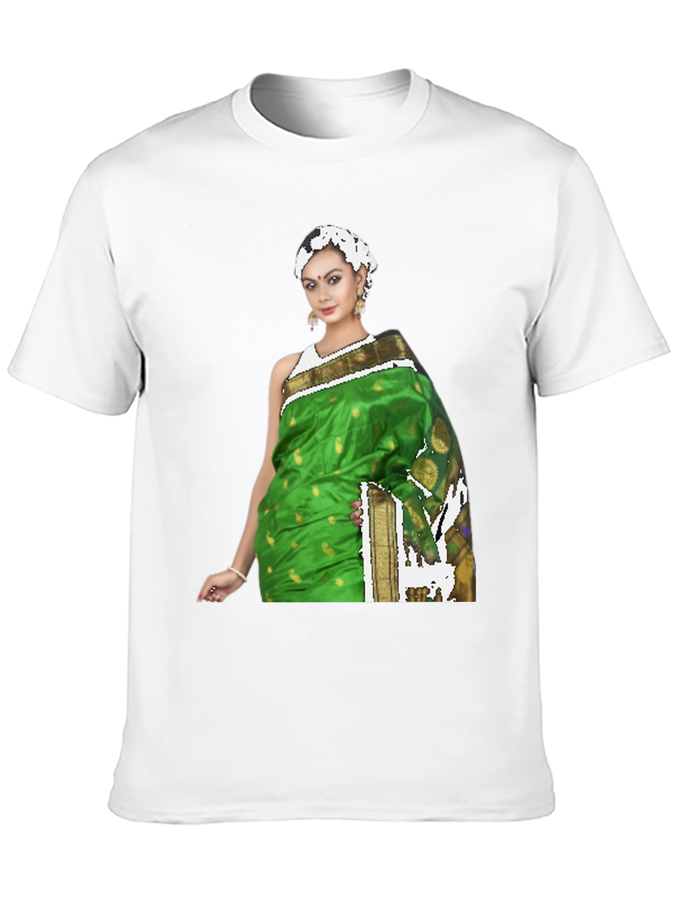Woman in Saree T-Shirt - Unique Fashion Tee
