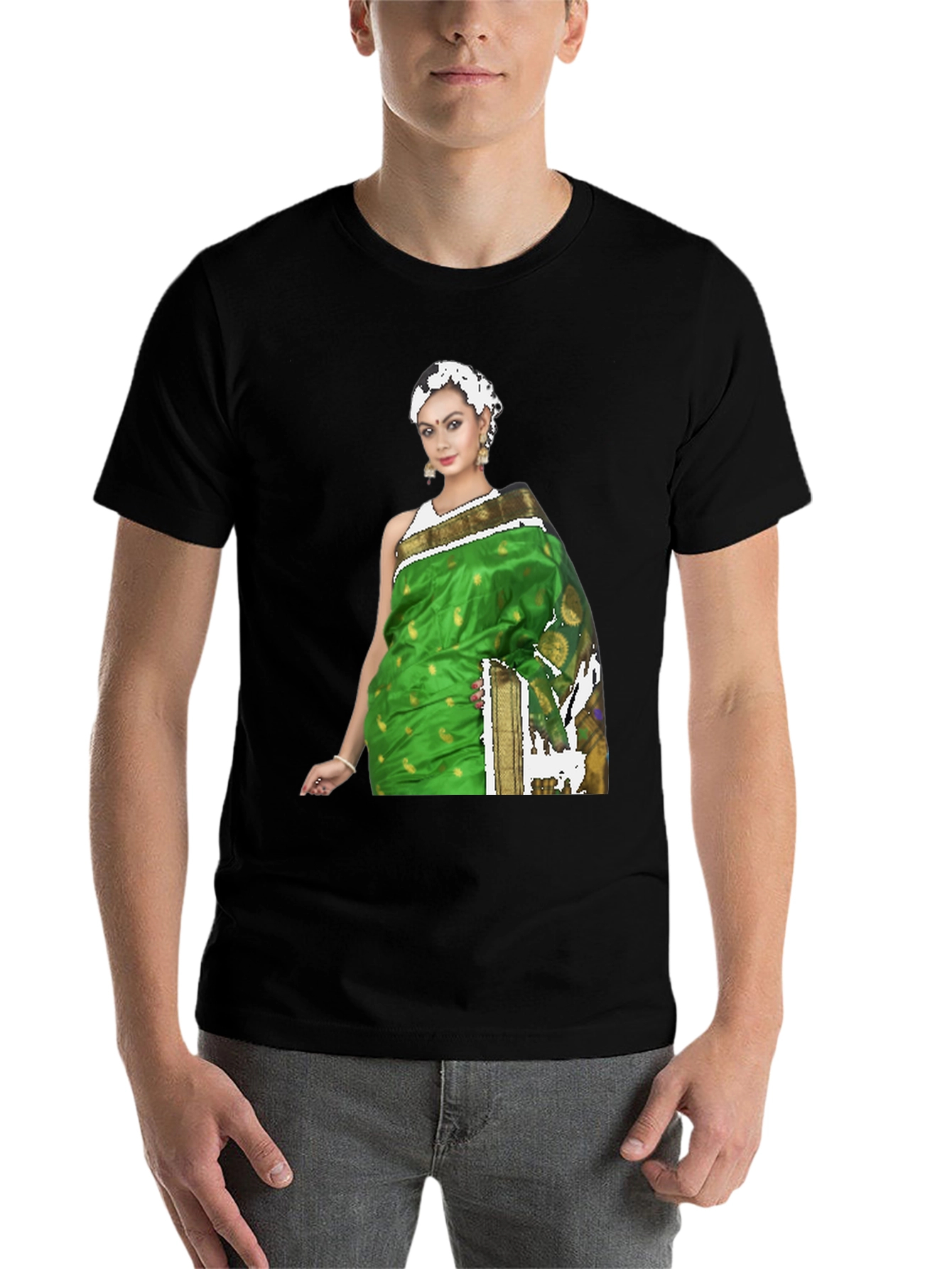 Woman in Saree T-Shirt - Unique Fashion Tee