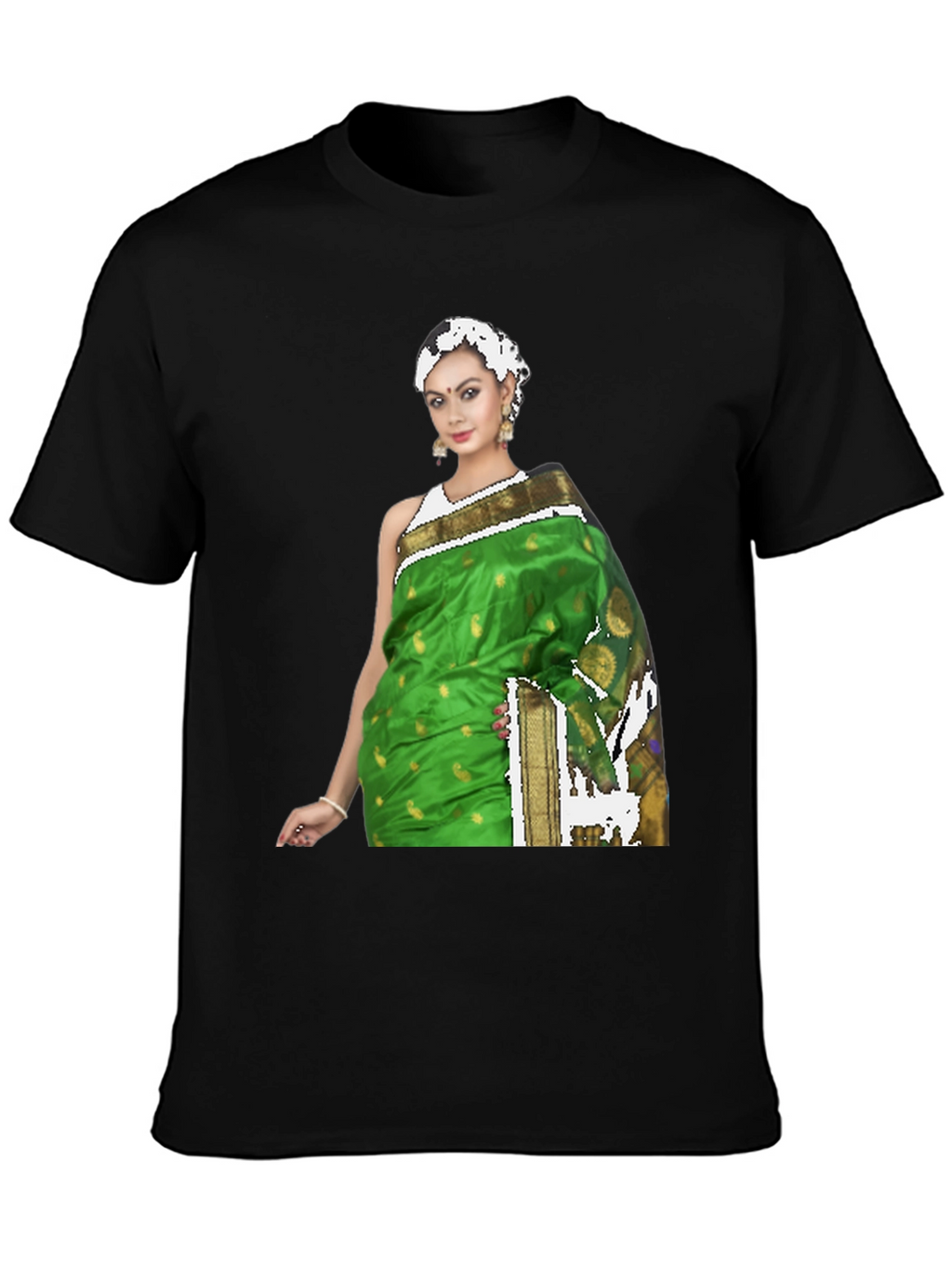 Woman in Saree T-Shirt - Unique Fashion Tee