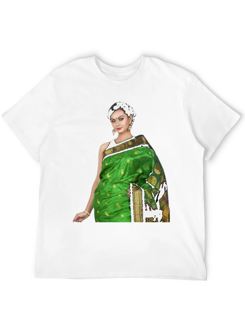 Woman in Saree T-Shirt - Unique Fashion Tee