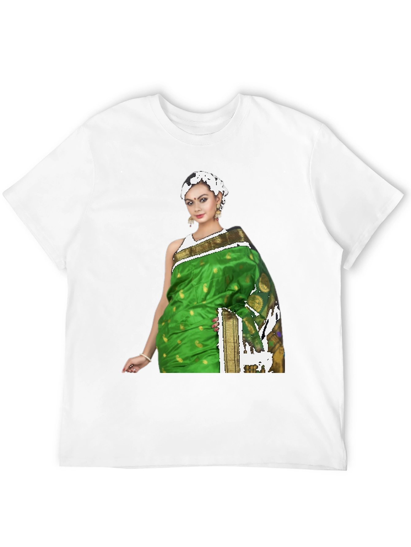 Woman in Saree T-Shirt - Unique Fashion Tee