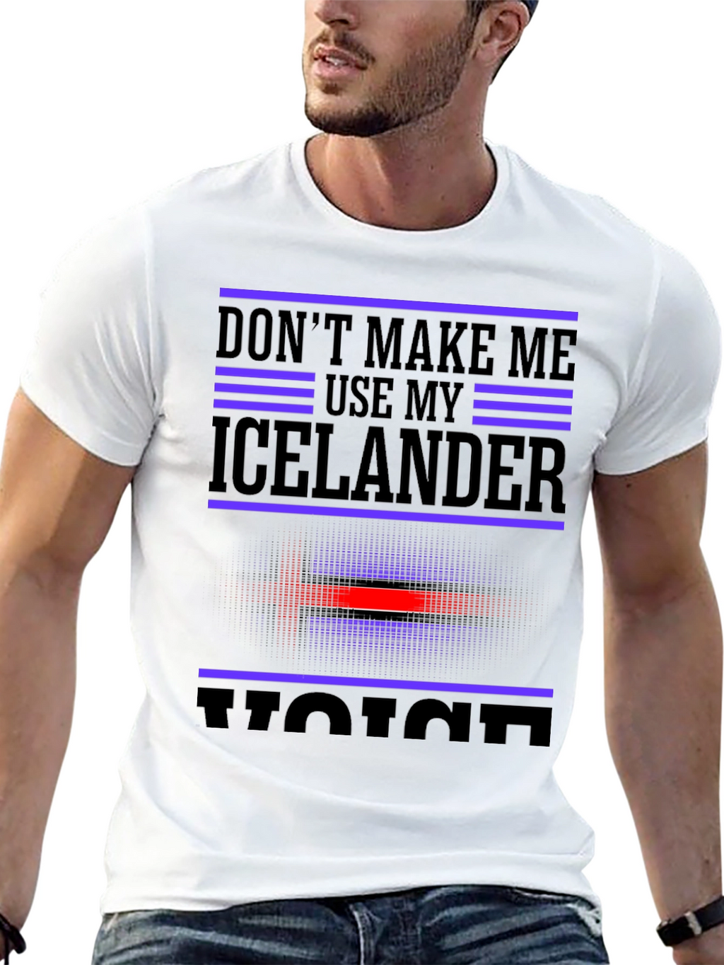 Dont Make Me Use My Icelander Voice Black T-Shirt