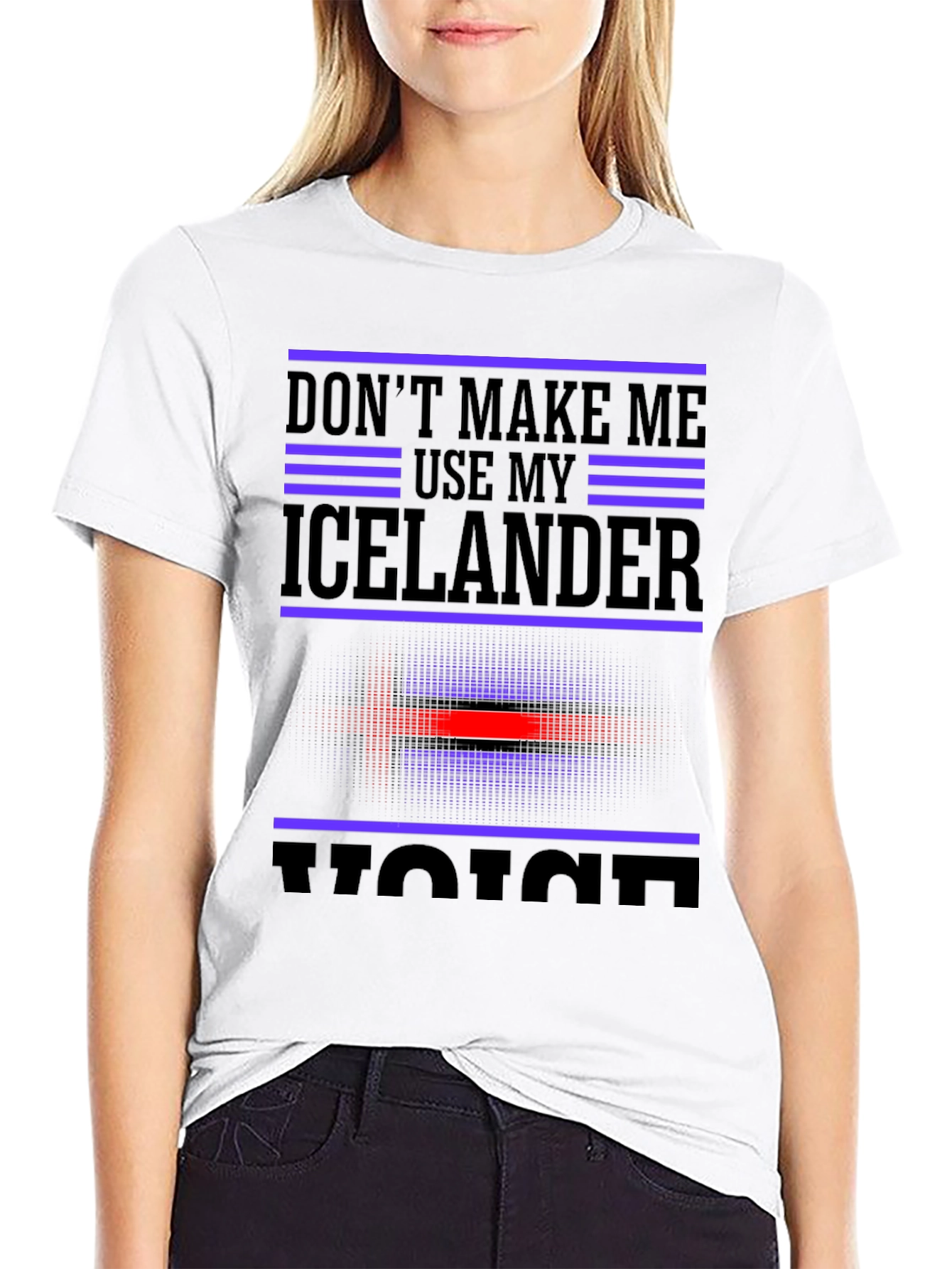 Dont Make Me Use My Icelander Voice Black T-Shirt